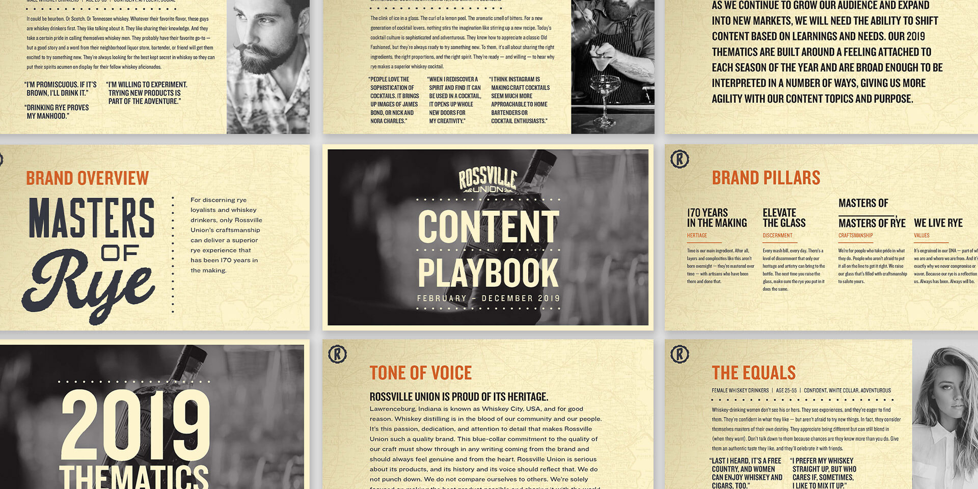collage of branding elements