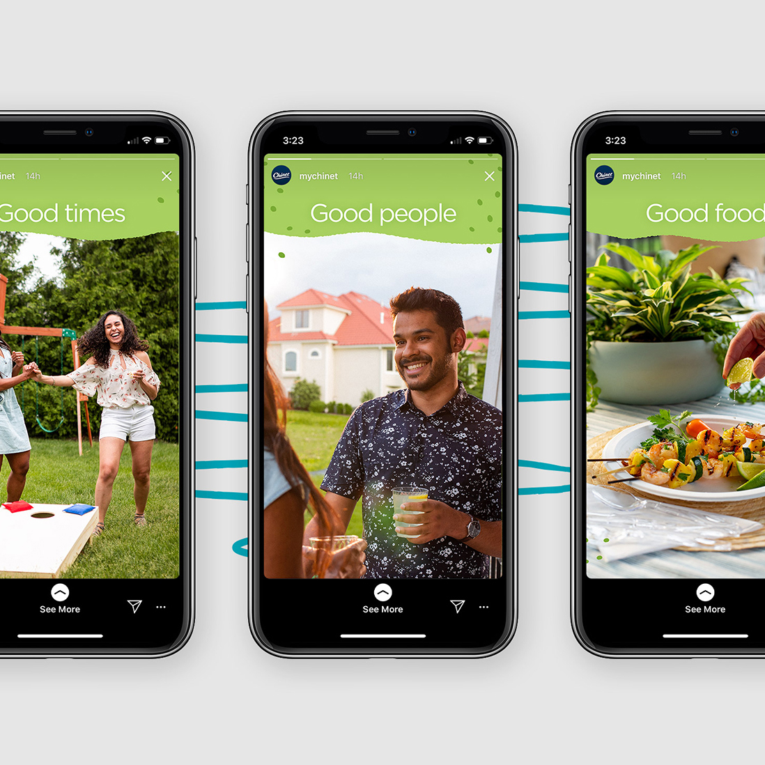 Chinet social media stories on iphone